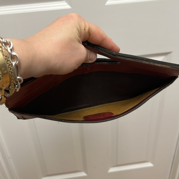 Oxblood Leather Handle Clutch - Picture 8 of 8